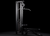 Black fitness machine on a black background